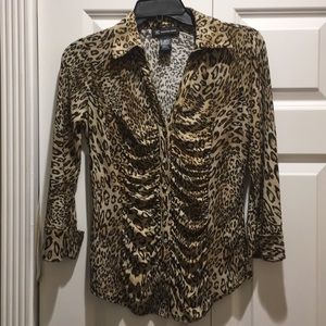 INC animal print Stretch top